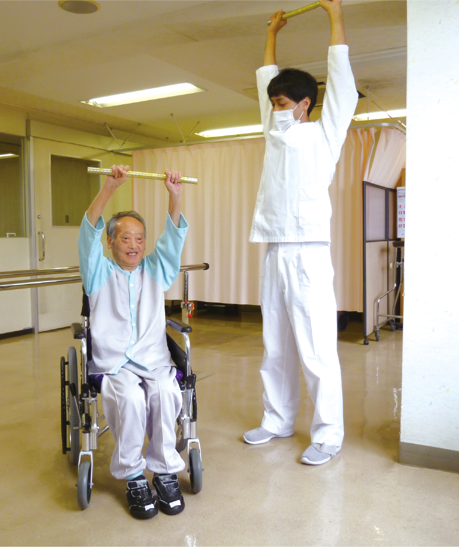 車椅子での体操の様子